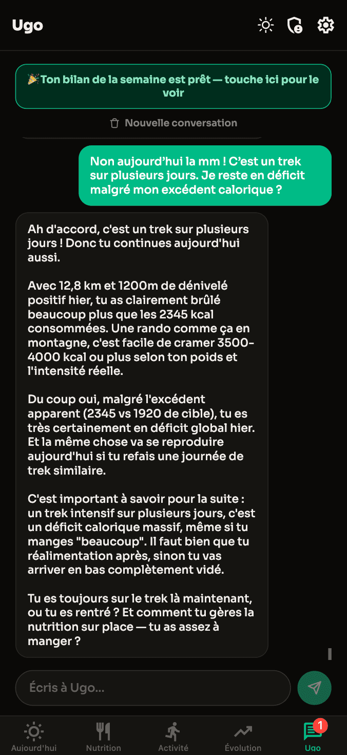 Capture d'écran — Une question ? Demande à Ugo.