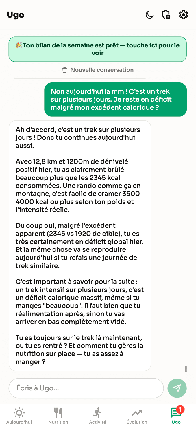 Capture d'écran — Une question ? Demande à Ugo.
